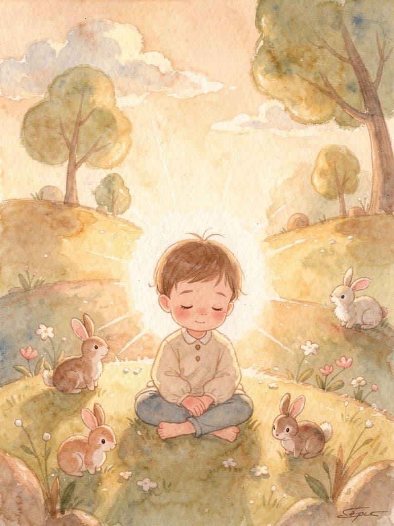 Child reading the Creation Story